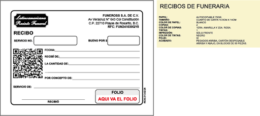 [ROS-213] Recibo de cobro LRF FNSROS