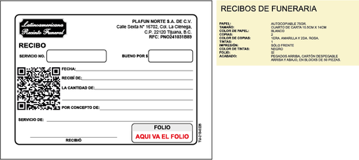 [TIJ-213] Recibo de cobro LRF Plafun